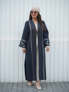 مانتو بلند کلاسیک گلدوزی شده